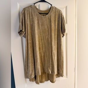 FP Movement by Free People Tan Oversized Short Sleeve Tee